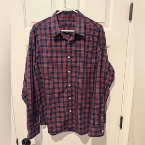 UNTUCKit Red and Blue Plaid Casual Shirt
